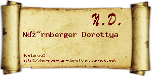 Nürnberger Dorottya névjegykártya